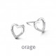 Orage Oorringen in zilver met hartje BB234