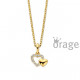 Orage Kids vergulde ketting met hartje K3117