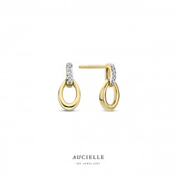 18 Kt. Oorstekers met Diamant AE0053D
