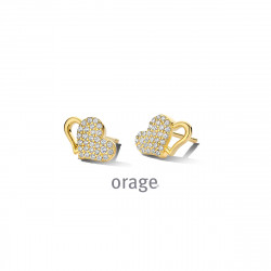Orage Oorringen in plaque met hartje BA232