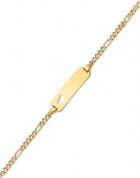 Orage Kids goud  9 Karaat Armband met naamplaat K2660