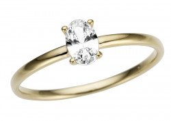 18 karaat ring met zirconia  GR4308GZ