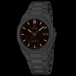 Uurwerken Festina F20100/3 burdeos heren horloge saffierglas swiss made